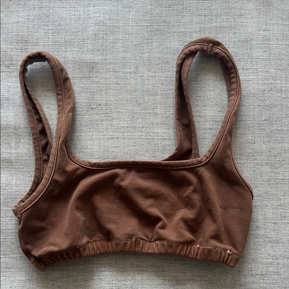SKIMS Brown Bandeau Bralette